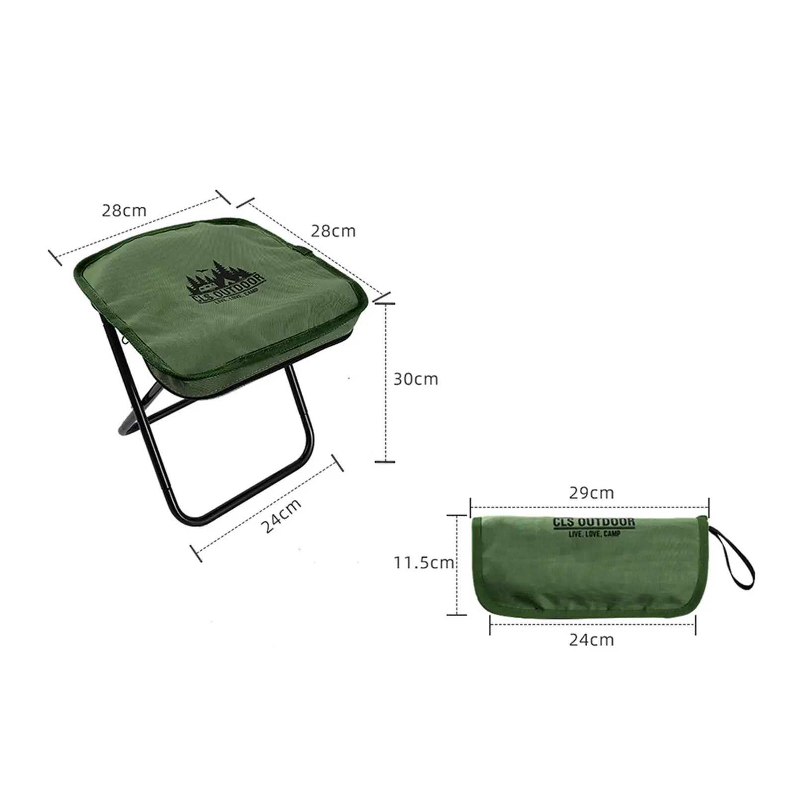 Camping Stool Seat Durable Small Folding Chair for Traveling Beach Garden