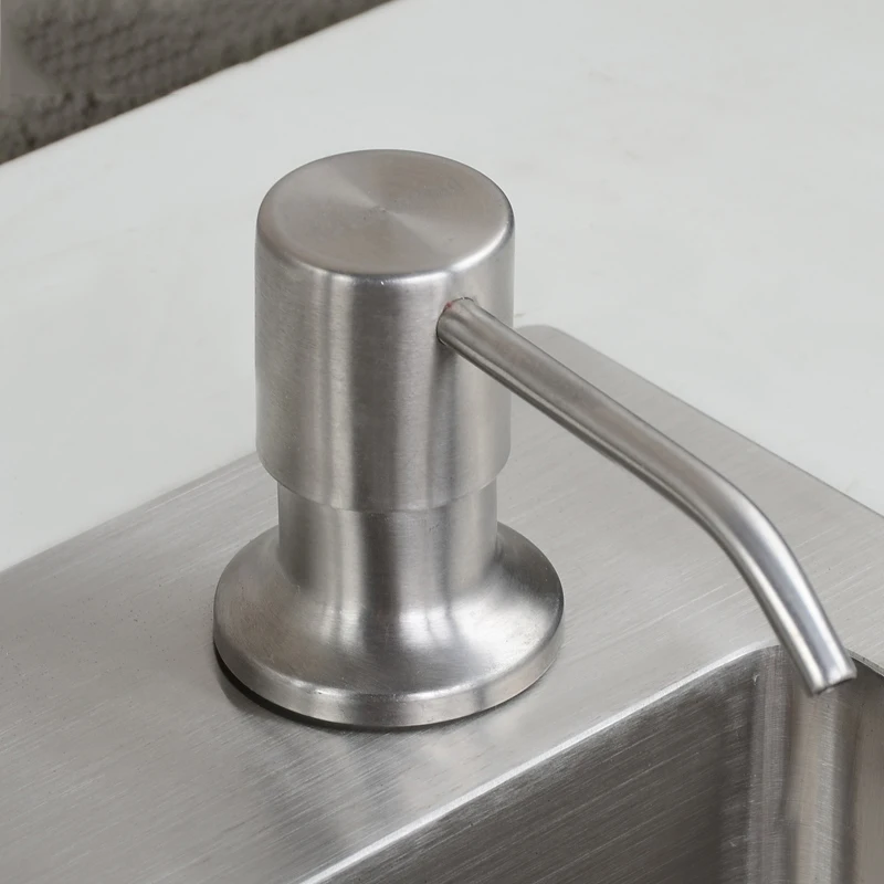 Soap Dispenser For Kitchen Sink Stainless Steel Refill from The Top Built in Design for Counter  with Liquid  LargeBottle 2