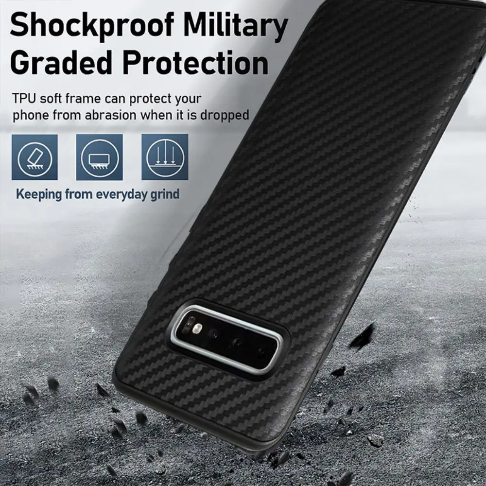 Ultra Thin Carbon Fiber Texure Soft TPU Case Cover For Samsung
