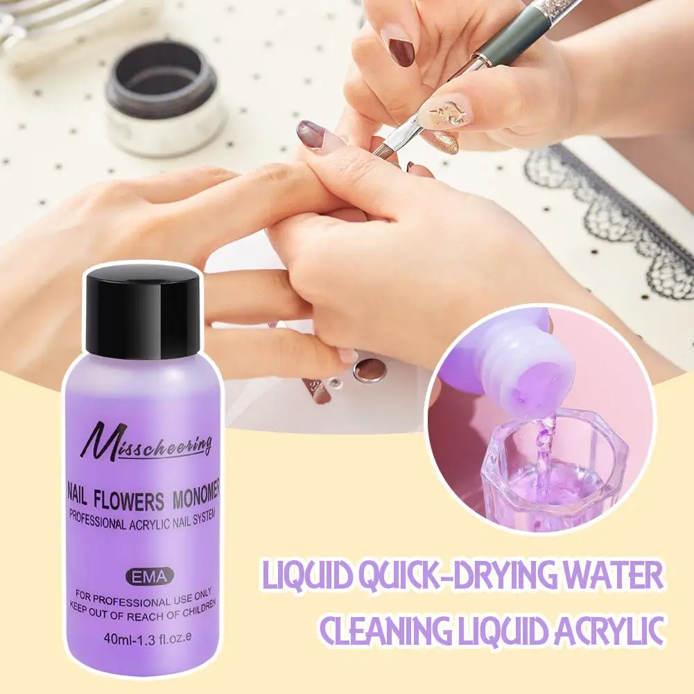 40ml Acrylic Monomer Liquid for Powder Manicure Nail Art for Home Salon