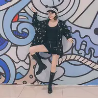 Shoes for Women Black Middle Heel Footwear Winter Knee High Shaft Long Ladies Boots with Laces Lace-up on Promotion New Rock Pu - Image 6