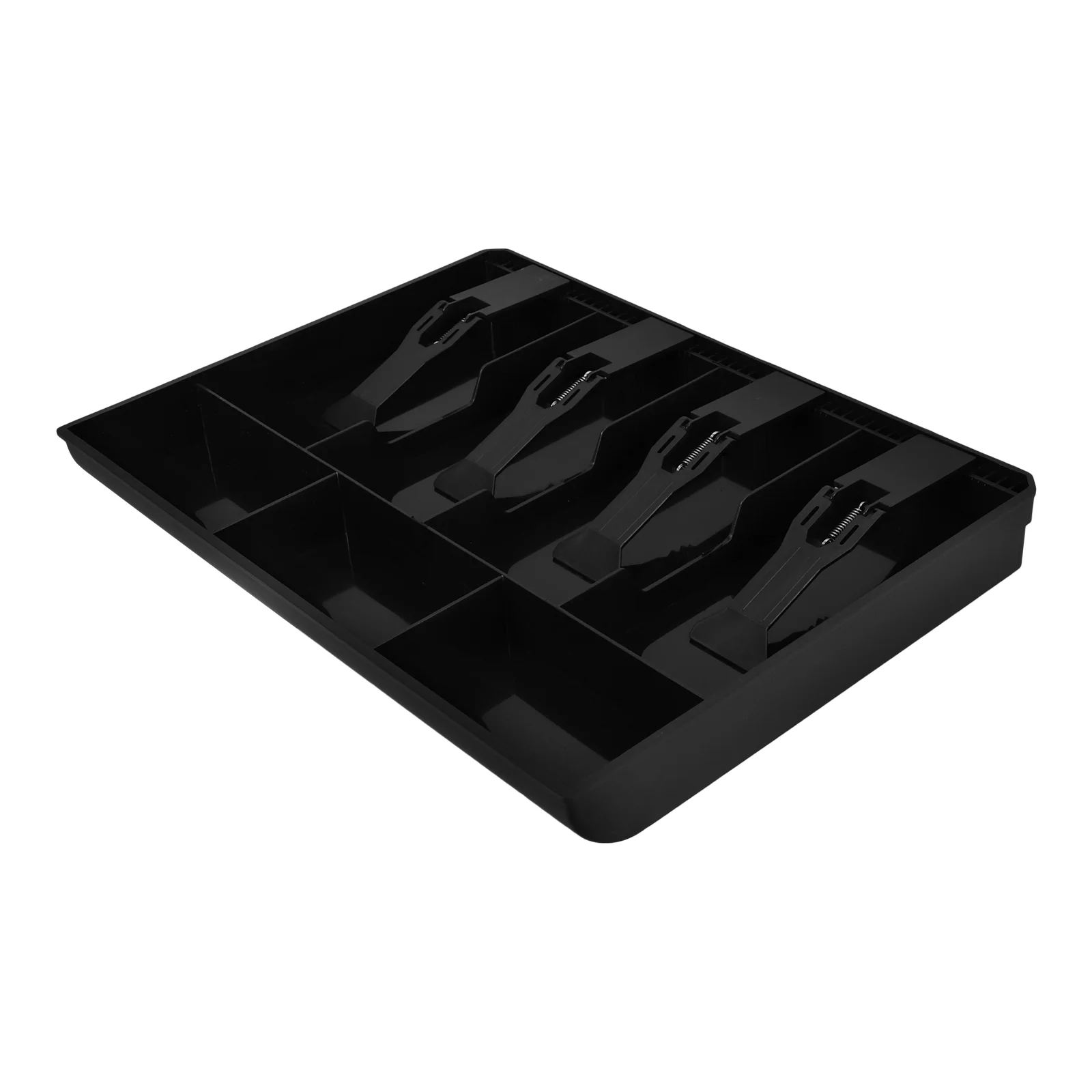 

Кассовый ящик для 4 купюр и 3 монет, коробка для сбора наличных, поднос для магазина, банк, дом (черный)