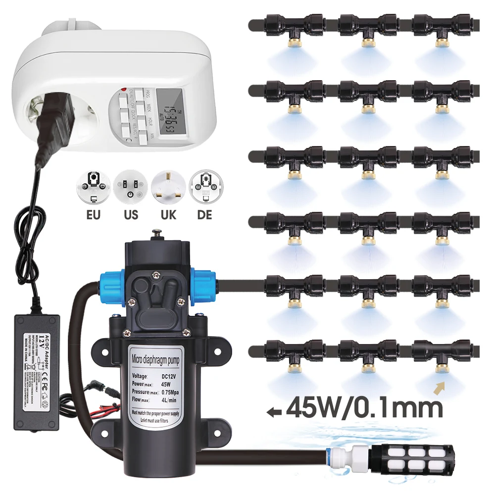 45W01MMNozzleSprayGardenIrrigationPumpMistingSystemDigital