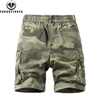 New Men Summer Outdoor Leisure Camouflage Comfortable Shorts Men Elastic Waist Loose Straight High-Quality Design Shorts Male 2