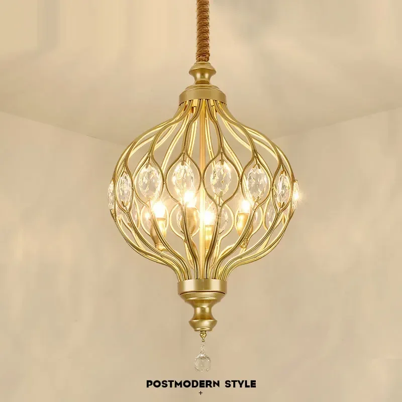 LED pendant light American Country Lantern Pendant Lamps Dining Table Hanging Lights for Kitchen Living Room Bedroom Corridor led Industrial Lamps