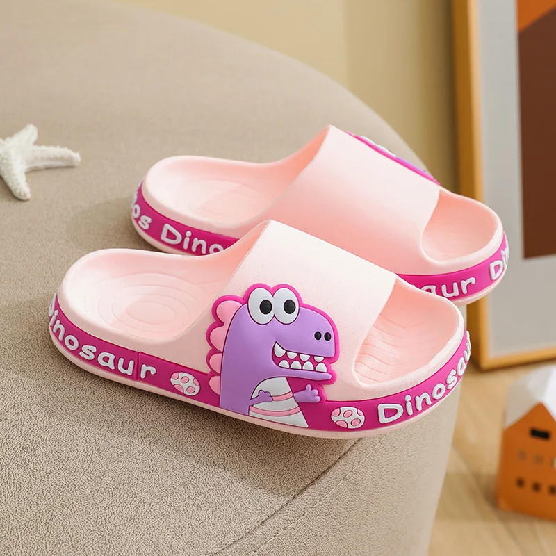 Cute Summer Kids Slippers Dinosaur Children Baby Home Slippers Waterproof Breathable Non-slip Boys Girls Beach Shoe Miaoyoutong extra wide fit children's shoes
