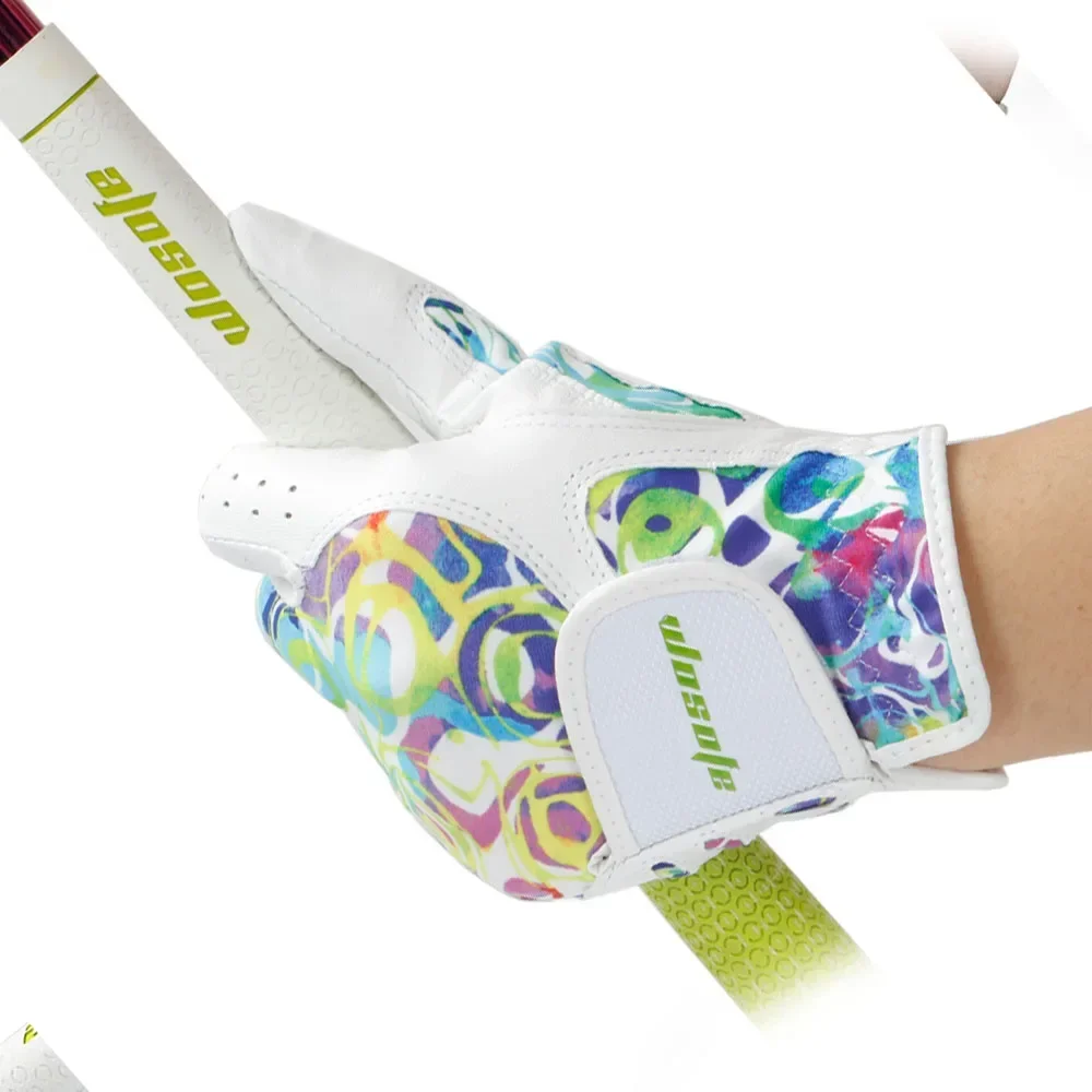 Golf glove for women Ladies Left and Right Hand 1pair Soft Leather Sheepskin Breathable Phantom color women golf wear gloves