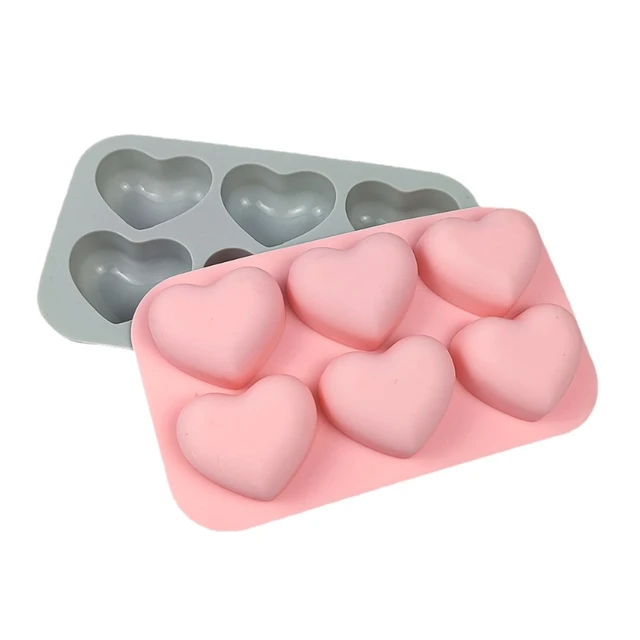 Soap Making Silicone Heart Shape  Silicone Heart Molds Soaps - 6 Cavities  Heart - Aliexpress