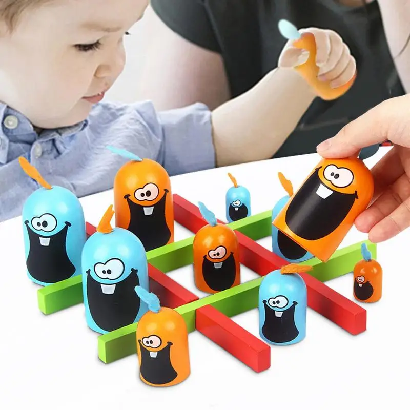 Tic TacToe Big Eat Small Gobble Board Game Parent-Child Interactive Educational Toys For Kids Christmas Gifts Tic TacToe Game 6