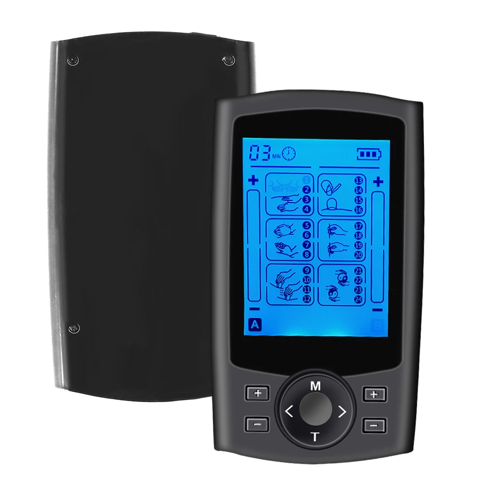 Masajeador Tens de 24 modos, relajación muscular eléctrica, Sti EMS, acupuntura, masaje corporal, terapia digital para adelgazar_voghion.com