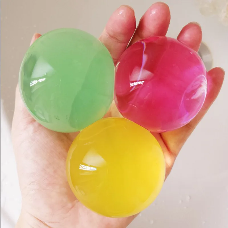 100pcs/lot Large Hydrogel Pearl Shaped Big 3-4cm Crystal Soil Water Beads Mud Grow Ball Wedding Growing Bulbs Home Decor