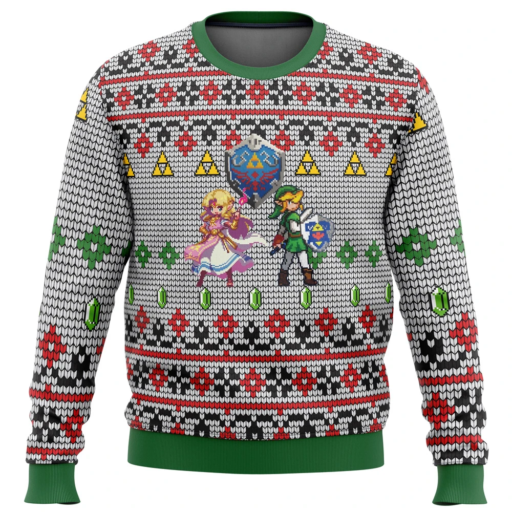 

Majoras Mask Seamless Pattern Legend of Zelda Ugly Christmas Sweater Christmas Sweater gift Santa Claus pullover men 3D Sweatshi