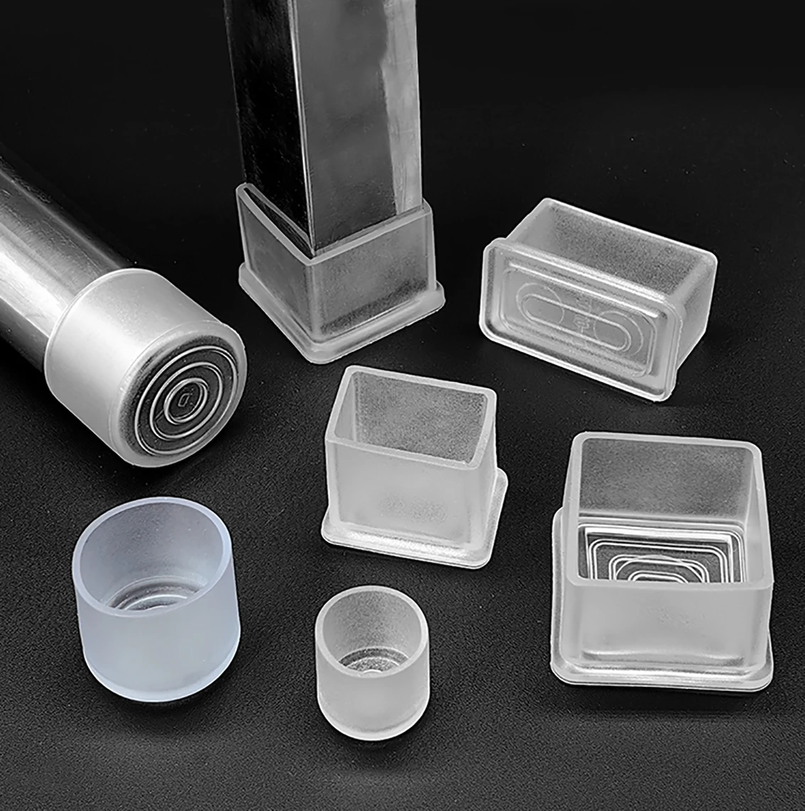 10-32mm Clear PVC Soft Rubber Pipe Sleeve Transparent Round Caps Protection Gasket Dust Seal End Cover For Pipe Bolt Furniture
