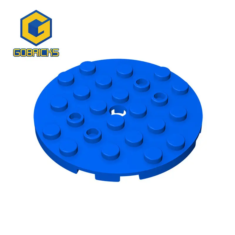 Gobricks 10PCS MOC Brick Plate Round x with Hole compatible