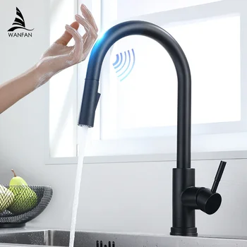สมาร์ท Touch ก๊อกน้ําห้องครัวเครนสําหรับ Sensor Kitchen Water Tap Sink Mixer หมุน Touch ก๊อกน้ํา Sensor Water Mixer KH-1005 1