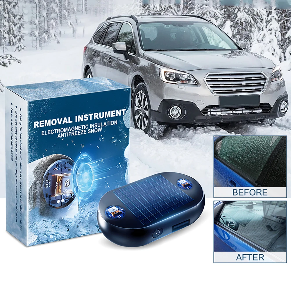 Car Windshield Snow Shield Snow Plow Antifreeze Car Electromagnetic Molecular Windshield Microwave Deicing Anti-ice Instrument Car Accessories Car Windshield Snow Shield