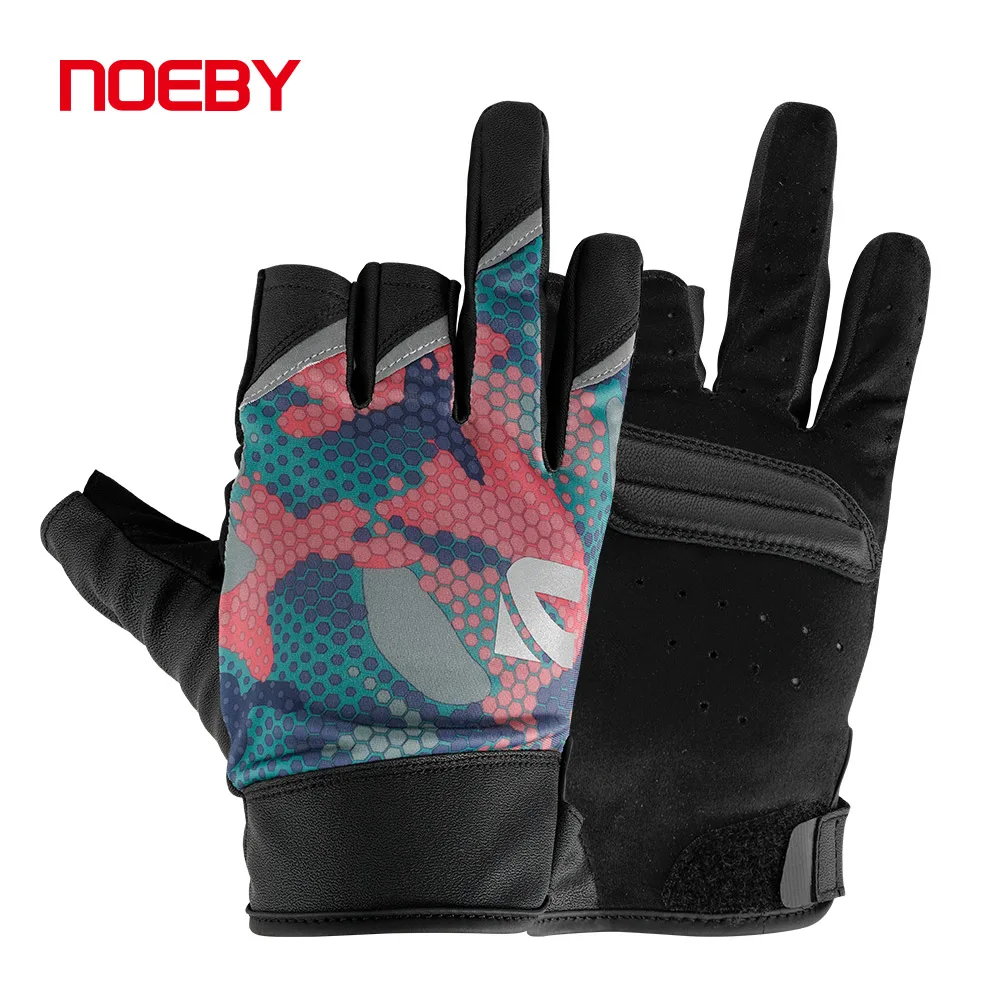 

Перчатки рыболовные NOEBY, 1 пара, дышащие перчатки для рыбалки с тремя пальцами