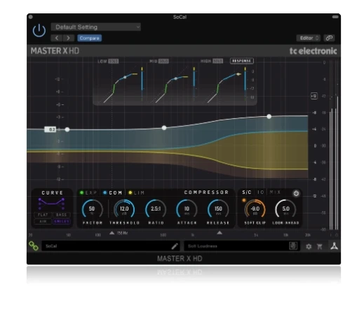 TC Electronic MASTER X HD - Easy 멀티밴드 다이나믹 프로세서 플러그인, 전용 하드웨어 컨트롤러 포함