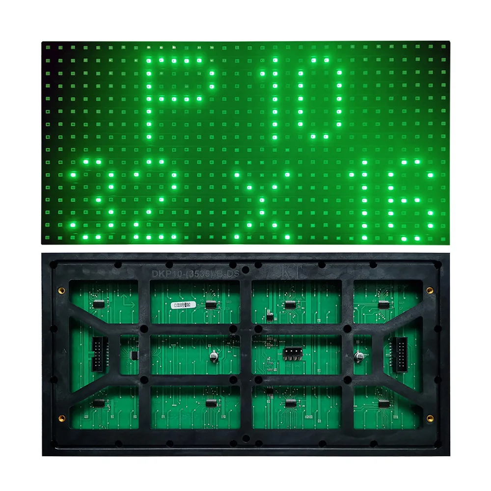 Smd P10 Pannelli Led A Singolo Colore Verde Modulo Led, Matrice Led 32X16, Modulo Display A Led Per Interni, Insegna Pubblicitaria A Led 320Mm * 160Mm