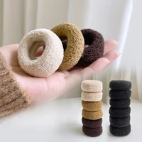 6pcs/bag Korean High Elastic Hair Bands Thick Hair Rope Ring Updo Ties Headwear Girls Kids Women Girls Hair Styling Accessories 1
