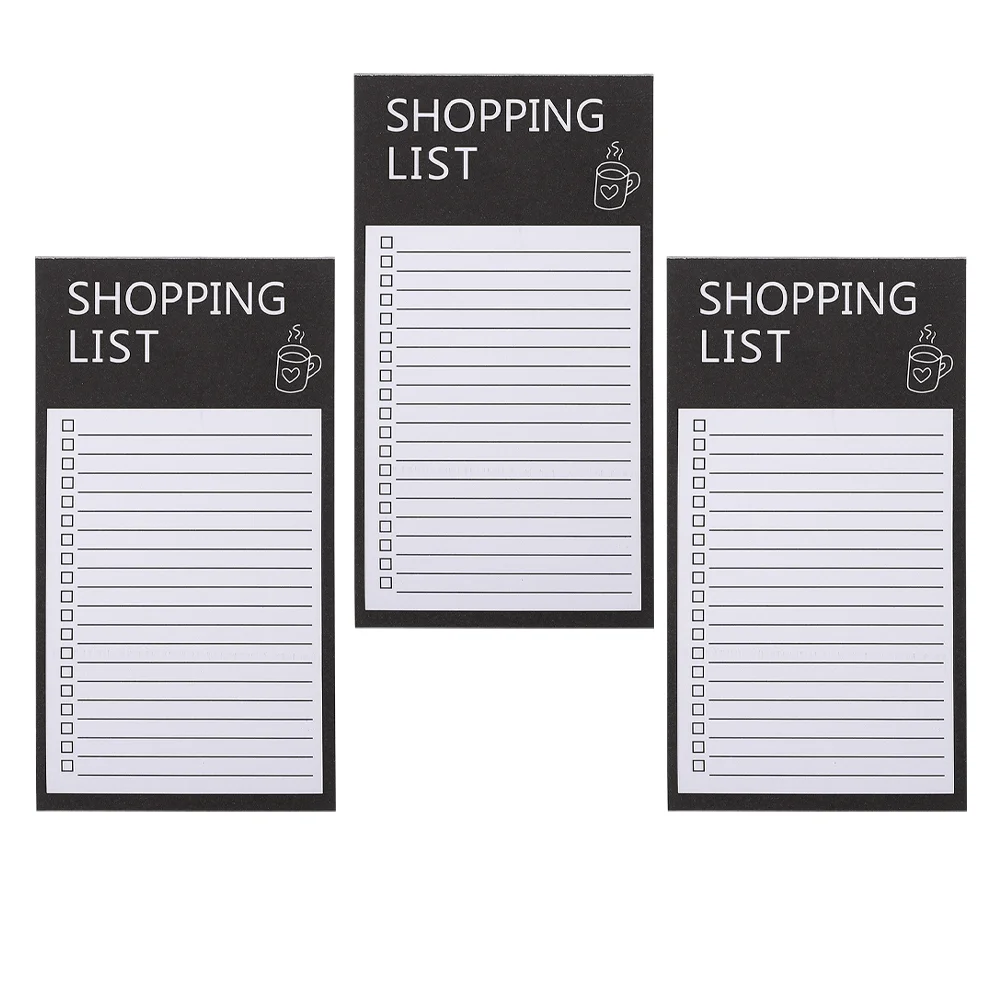 

3 Books Magnetic Notepad Sticky Fridge Grocery List Office Magnets Refrigerator