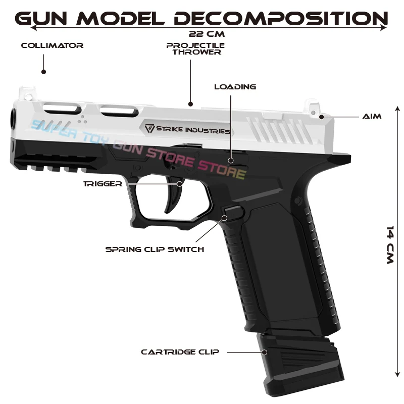 SIG17 Shell Ejceting Toy Gun Automatic Continuous Firing EVA Foam Blaster Outdoor CS Shooting Weapons Pistol for Kids Gift 2