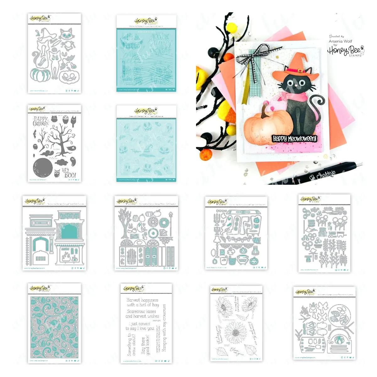 Fall Cover Plate Cut Dies DIY Halloween Pumpkin Bat Silicone Stamps and Cutting Dies Stencils Drawing Paper Cards Scrapbooking