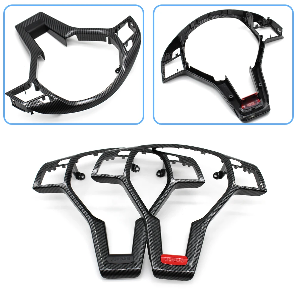 Car Steering Wheel Trim Cover Panel Outer Frame For Mercedes Benz AMG A B C E GLK Class W176 W246 W204 C204 X204 W212 W218 W177 steering wheel cover