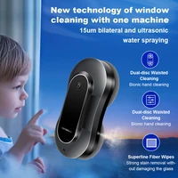 Robot nettoyeur de vitres Liectroux YW810,pulvérisation d'eau bidirectionnelle,ultra-mince, aspirateur robot pour fenêtres,lave-vitre et essuie-glace électriques domestiques,nettoyage sec et humide,route AI, moteur sans balais 3