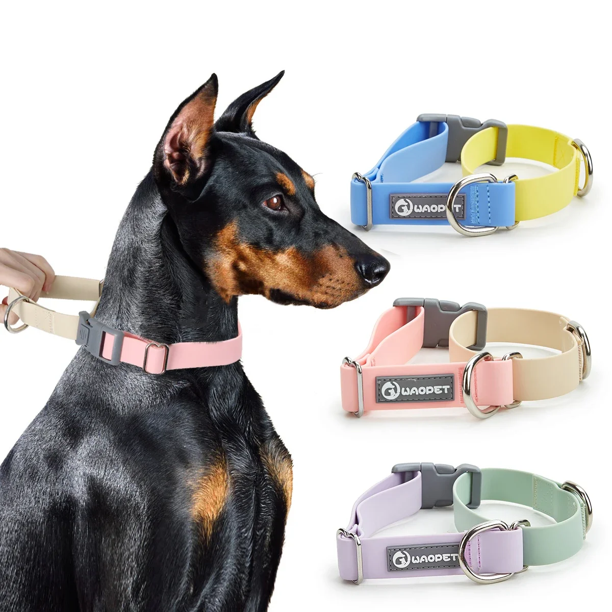 

Waterproof Collar For Dogs Soft Comfortable PVC Pet Dog Collar No PULL Anti-suffocation Safety Collar Trend Design Pet Supplies