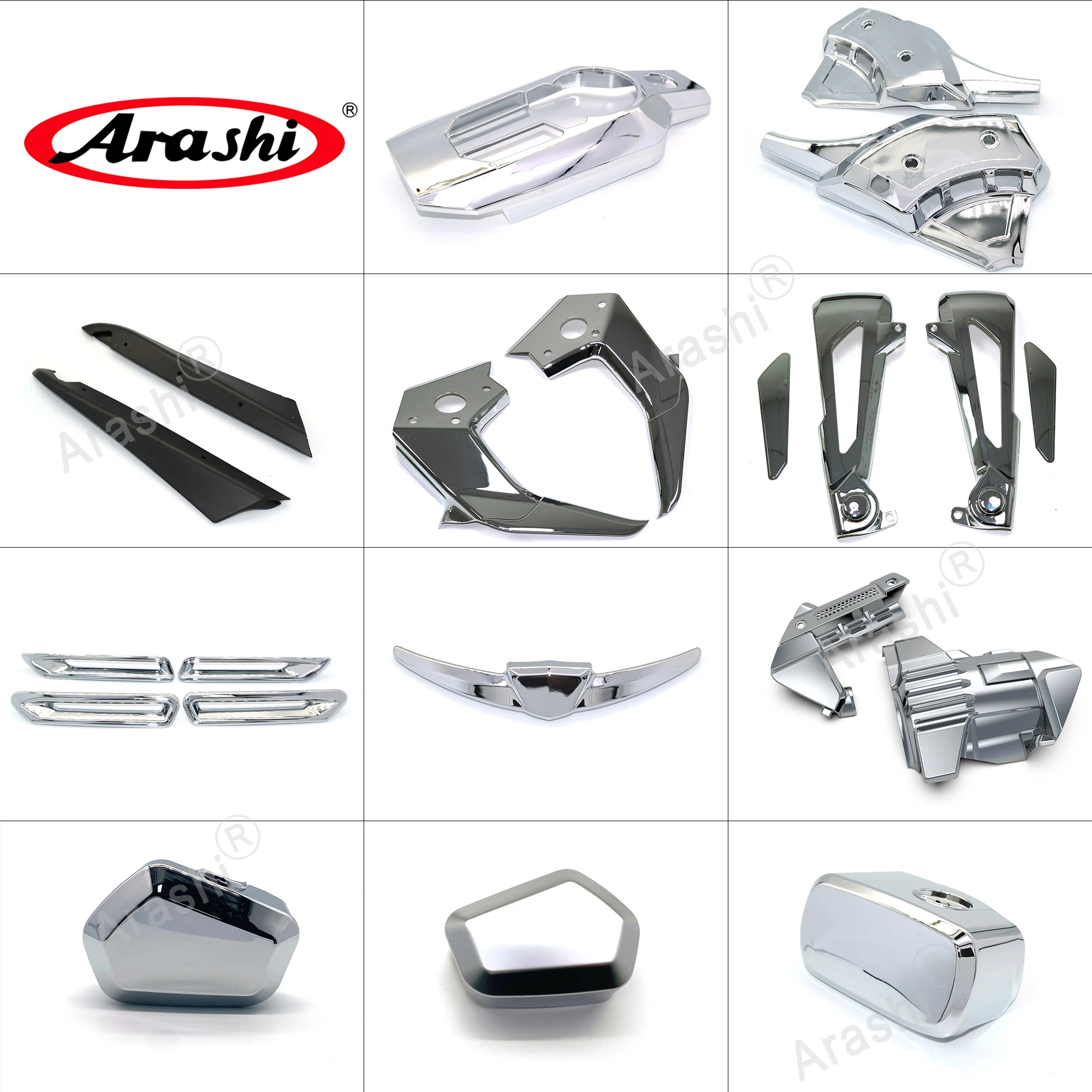 

Arashi Chrome Engine Front Fork Leg Frame Guard Cover For HONDA Gold Wind GL 1800 2018 2019 2020 2021 2022 Switch Panel Case