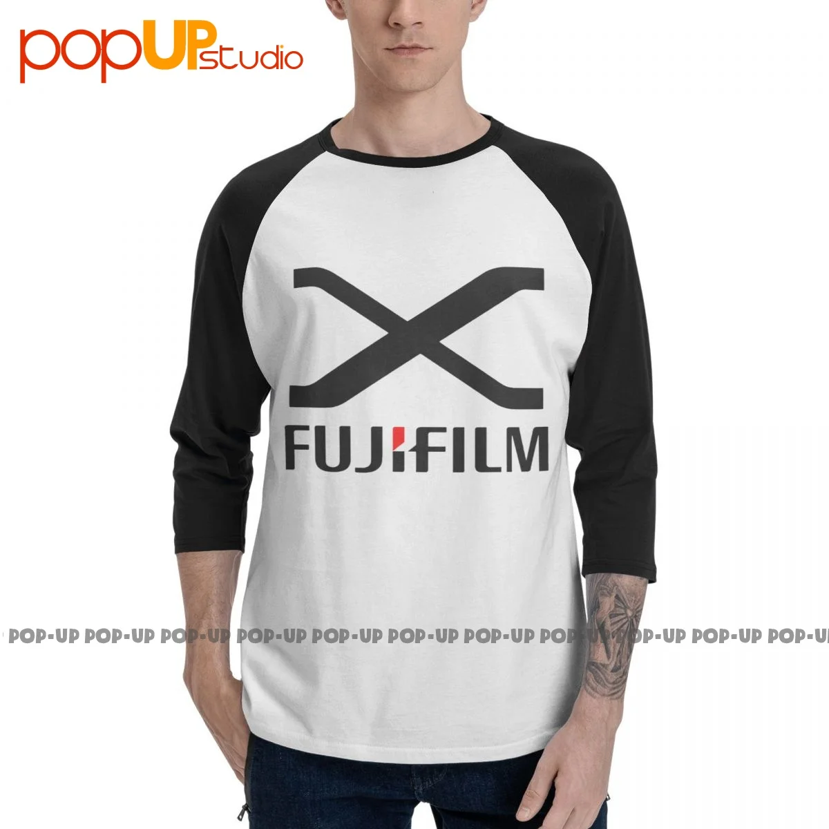 Best Fujifilm Camera Logo X Series T-Shirt Manica 3/4 Novità Best Seller Maglietta Raglan