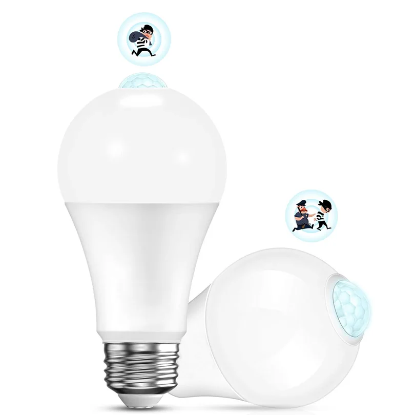 1pcs LED Bulbs Radar Motion Sensor Light 220V E27 Led lamp Auto ON/OFF Working In Night Radiation Motion Detector Security Light