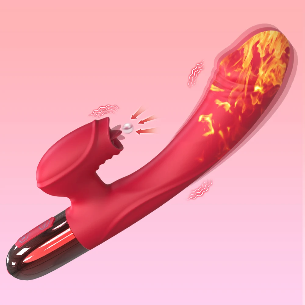 Rabbit Thrusting Vibrator for Women G-Spot Dildo Vibrating Rotating Beaded Clit Stimulator Masturbator Sex Toys for Women
