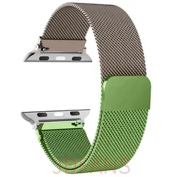 Luxurious Metal Milanese Loop Band - 42 44 45 49 46MM (10 gold green)