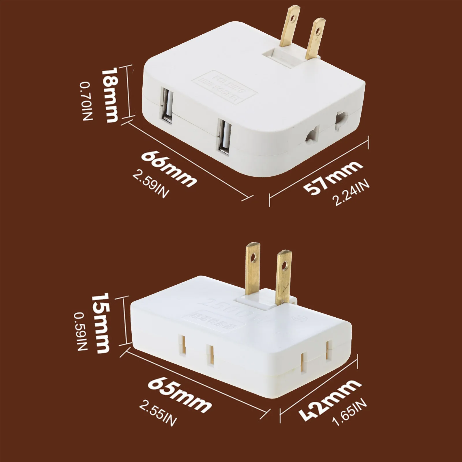 Extension Plug USB Adapter 180 Degree 2-prong Socket Converter US Plug 1 to 3/4 Ways Power Socket power plug adapter power socket adapter conversion plug plug conversion socket universal socket adapter