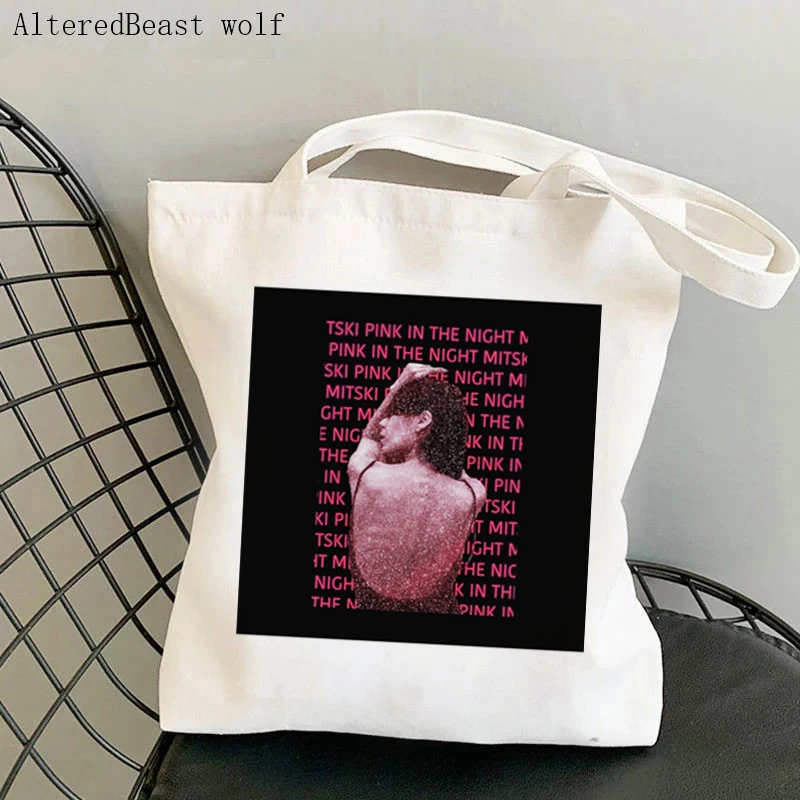Women Shopper bag Mitski être le cowboy Printed Bag Harajuku Shopping Canvas Shopper Bag girl handbag Tote Shoulder Lady Bag