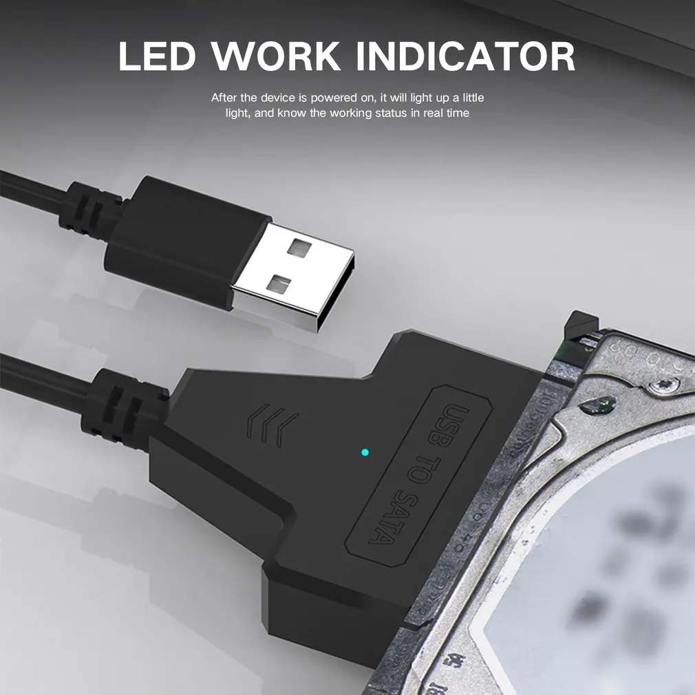 USB 3.0 till SATA 22-pin hårddiskadapterkabel SATA till USB 2.0 Typ  C-omvandlare Extern 2,5-tums hårddisk SSD-hårddiskdrivrutin  Dataöverföringsadapter