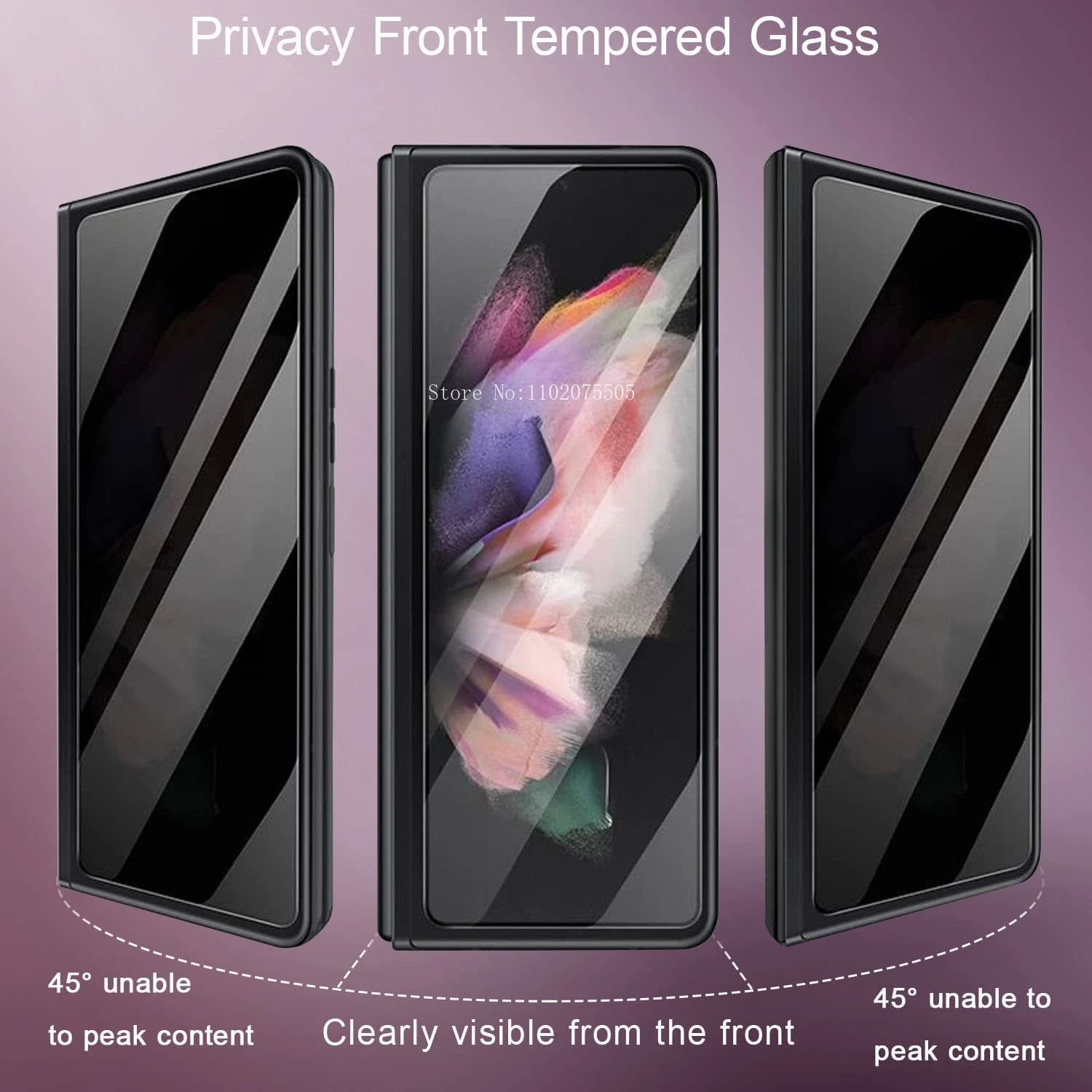 4PCS Anti Spy Full Coverage Privacy Screen Protector Glass Film with Fast Shipping