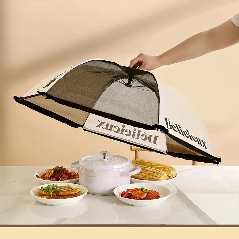 Foldable Dining Table Mesh Cover Food Covers Home Food Anti Fly Mosquito Tent Umbrella Picnic Protect Net Kitchen Accessories