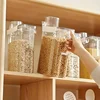 5.5L Transparent Rice Container Sealed Container Plastic Food Storage Containers with Lid Cereal Storage Box Kitchen Acceesories 4
