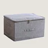 Cotton and Linen Storage Box Zipper Storage and Organization Box Fabric Covered Storage Box Folding and Sealing Box Underwear St 3