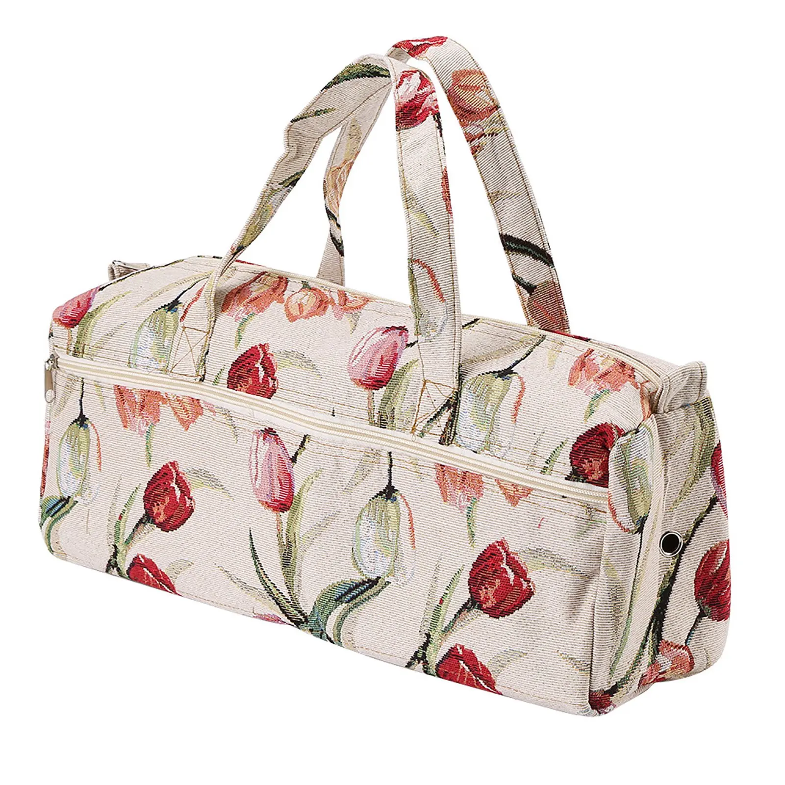 Storage Bag Household Fabric Crafts Knitting Needles Storage Sweater Woven Organizer Bag Rose