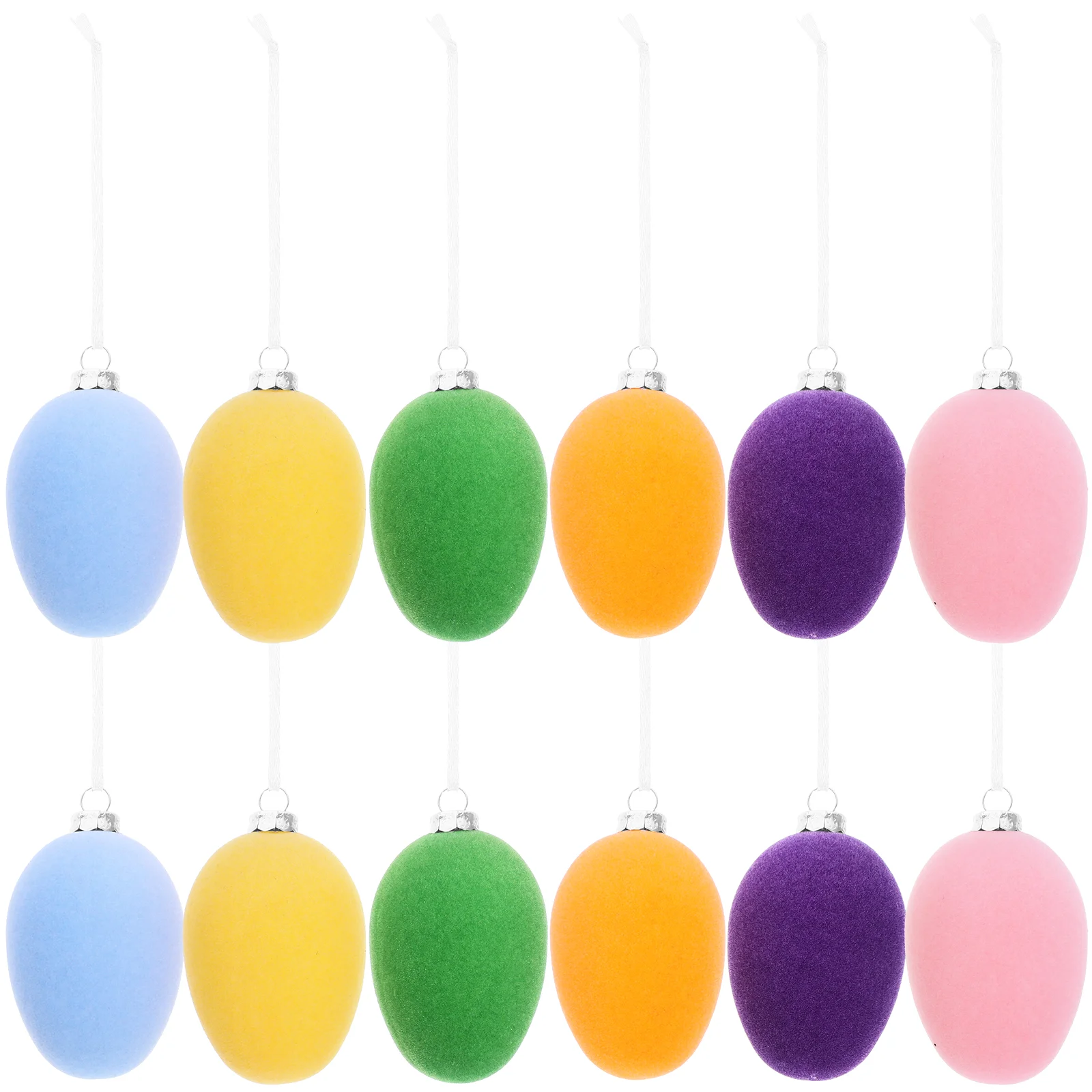 

12Pcs Easter Hanging Eggs Easter Tree Decorations Hanging Eggs Easter Props (Mixed Color)