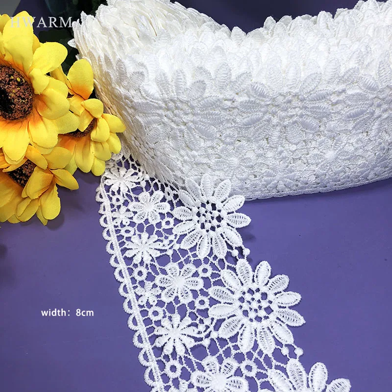 1yard Lace Fabric for Women's Skirt Clothing Sewing Trim Wedding Deco