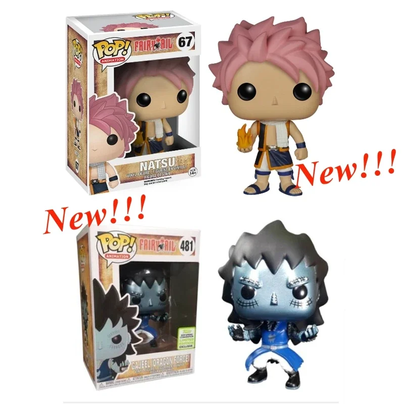 FUNKO POP Fairy Tail #67 Natsu #481 Gajeel Collectible Model Vinyl