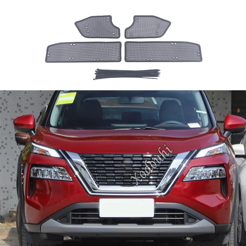 

Car Grille Insert Net Insect Screening Mesh Cover Trim Protection Frame Lamp For Nissan X-trail Xtrail Rogue 2021 2022 2023