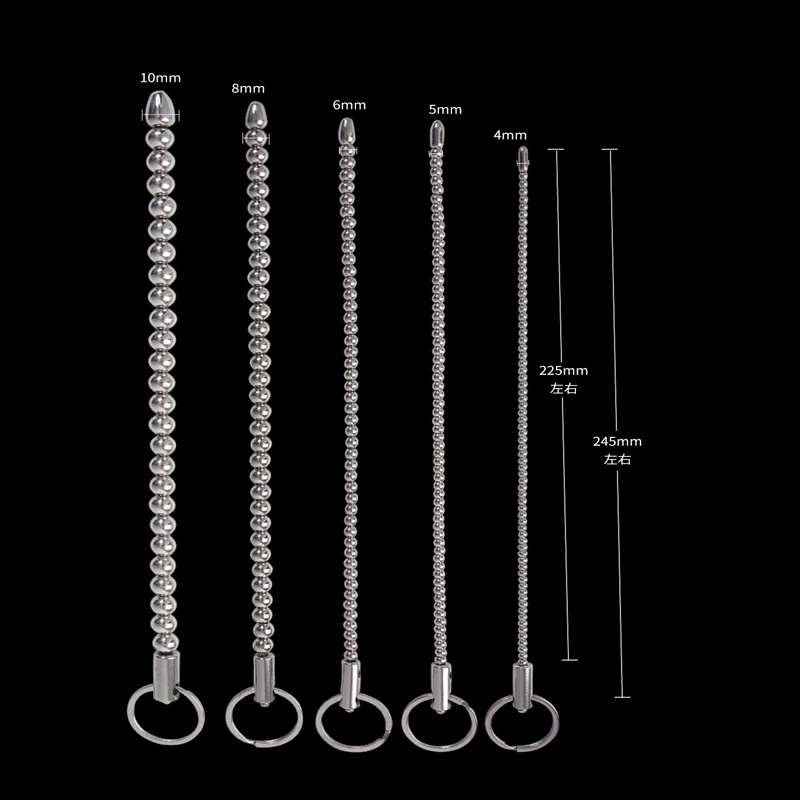 Urethral Dilator Stainless Steel Urethral Insert Penis Plug Urethral Pull Beads Bdsm Sex Toys For Men Metal Urethra Dilator Sounding Catheter Rod