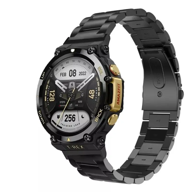 Cinturino Per Orologio Per Amazfit T Rex 2 Pro Cinturino Per Orologio Intelligente Bracciale In Metallo In Acciaio Inossidabile Per Cinturino Da Polso