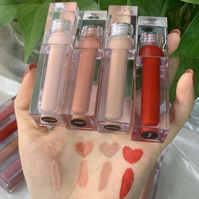 Wholesale Waterproof Nude Lip gloss Pigment Glossy liquid Lipstick no Logo  Vegan Lipgloss Custom Lip Gloss - AliExpress